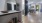 a large room with a large mirror